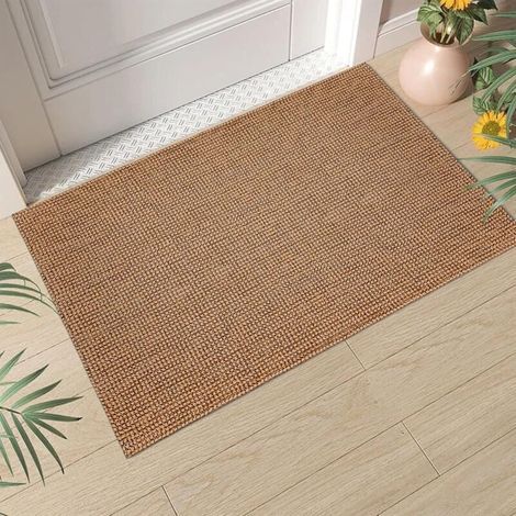 Dessus de sol tissé coton 50x80 cm double face lavable à machine usage intérieur et extérieur pour maison appartement jardin (1/4)