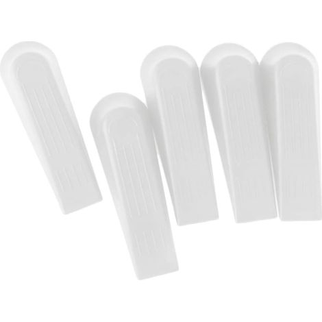 5pcs Arrêts De Portes, Cale Porte Sol, Bloc Porte, Butee De Porte, Arrêts De Porte Au Sol, Arrêt De Porte en Plastique Arrête De De Porte Blanc (1/5)