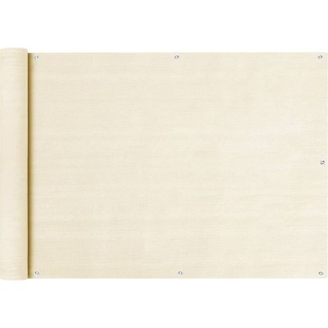 Balkon Sichtschutz Creme 75x400 cm HDPE