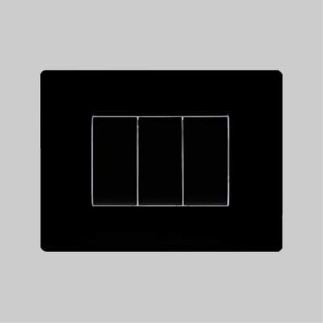 Placca coprinterruttore nera 'mylife q' 3 posti EC ELETTROCANALI (1/2)