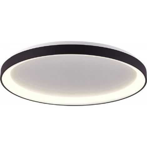 TrAdE Shop Traesio - Plafoniera Tonda Moderna Led Cct 30 W Luce 3000k 4000k Soffitto Parete 230v 38cm - Nero
