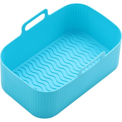 Plaque de cuisson rectangulaire en silicone pour friteuse à air chaud, grand tapis de cuisson en silicone pour friteuse à air chaud, friteuse à air chaud en silicone (1/5)