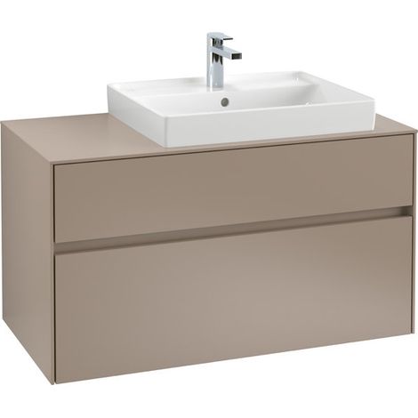 Meuble vasque COLLARO 1000 x 548 x 500 mm, blanc brillant