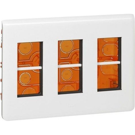 LEGRAND 078873L  Caja de puesto de trabajo empotrado Mosaic para 3x4 módulos, blanco