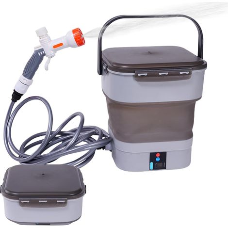 Nettoyeur haute pression avec réservoir d'eau, portable, nettoyeur haute pression électrique, avec réservoir d'eau de 12 litres, buse 5 en 1, pour terrasse, douche de camping et nettoyage (1/5)