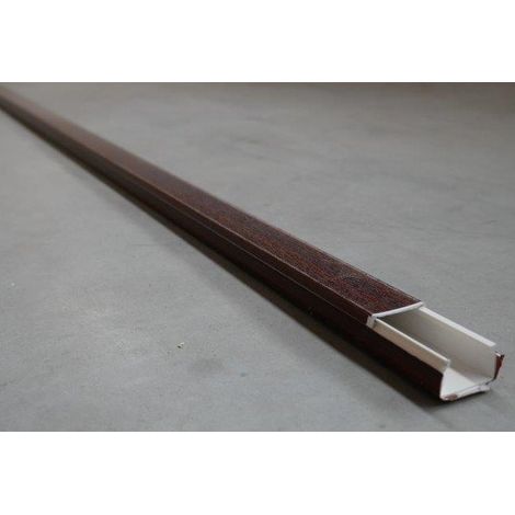 Moulure 30x20mm finition bois Acajou (au mètre) avec couvercle fixation adhesive (1/5)