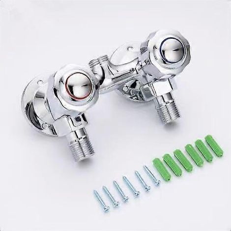Robinet de douche moderne en laiton pour salle de bain, mitigeur mural avec commande chromée, pour eau chaude et froide. (1/3)