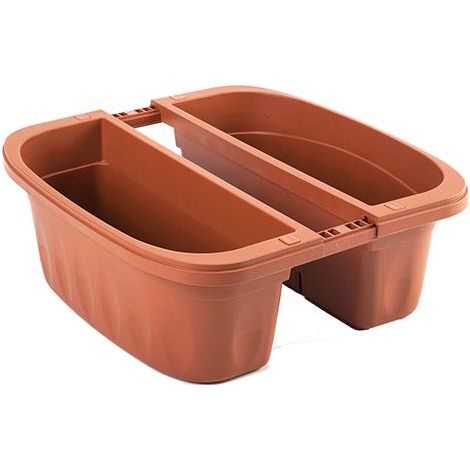 Balconetta Doppia 'Klunia' Cm 40 X 19,8 X 18,5 Lt.7 Terracotta