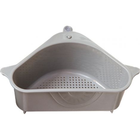 Ensemble monobloc - Passoire d'évier/récipient pour bain de bouche - gris pour le rinçage (1/4)