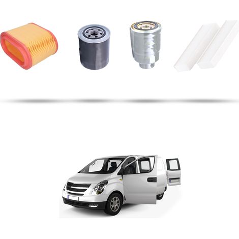 Kit tagliando 4 filtri compatibile con Hyundai H1 Starex 2.5 TD 59kw dal 1997 (1/5)