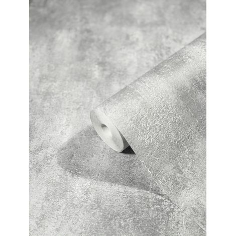 Carta da parati grigio chiaro effetto cemento HAILEY per soggiorno, camera da letto o cucina made in Germany 10,05m x 0,53m Carta da parati in tessuto non tessuto premium 82246 (1/4)
