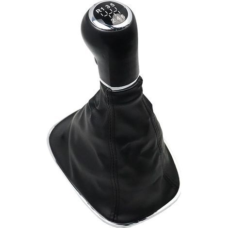 Pommeau de levier de vitesse 6 vitesses 009140093 pour Opel Corsa D 2006-2014 Corsa E 2014-2019 19276456 Noir (1/5)