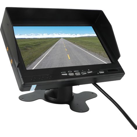 Écran de recul 7 pouces avec moniteur de caméra de recul, entrées vidéo V1 V2 pour camion, camping-car, utilitaire, remorque, véhicule d'urgence (1/5)