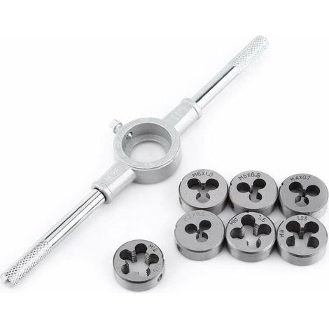 8PCS Vis - 8PCS Vis Die & Clé Clé Filetage Externe Traitement Taraudage Kit D'outils À Main (1/4)