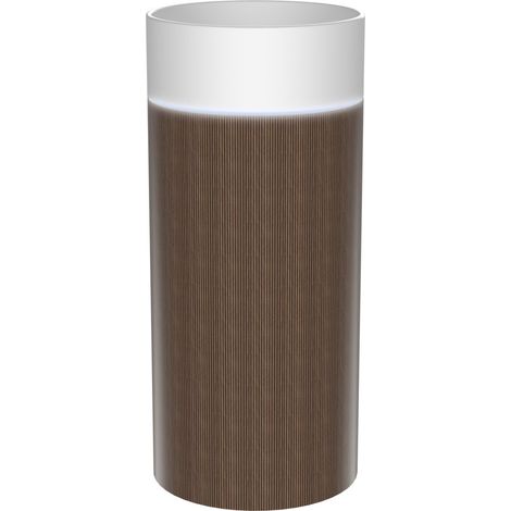 OASIS Lavabo sur pied en céramique ø 40x89cm, blanc/chêne Cardamom (1/4)