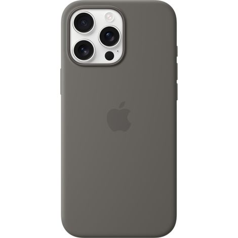 Apple Custodia MagSafe in silicone per iPhone 16 Pro Max - Grigio pietra (1/4)
