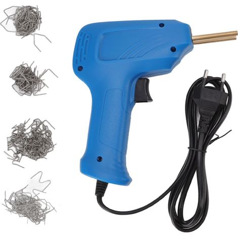 Kit de réparation Portable polyvalent pour soudeur en plastique, avec Machine à souder à agrafes chaudes, prise ue bleue, 220V (1/5)