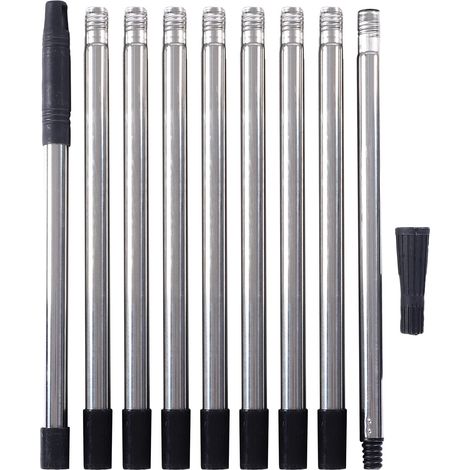 Poteau d'extension de rouleau à peinture en acier inoxydable, 13,1 pieds, 10 segments détachables avec adaptateur conique pour outils de peinture et de nettoyage (1/5)
