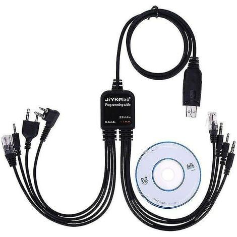 8-in-1 USB Programming Cable for Baofeng, Motorola, Kenwood, Tyt, Qyt (1/3)