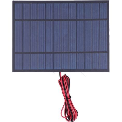 Module Solaire Époxy 6W 6V DC avec Fil Rouge Noir 200cm pour Outils et Alimentation (1/5)