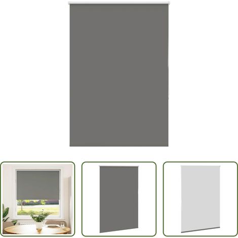 vidaXL Sichtschutz - Verdunkelungsrollo Grau 100x175cm Stoffbreite 95,7 cm Polyester (1/5)