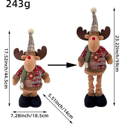 Bonhomme de neige rétractable de Noël, ornement décoratif pour fenêtre (1/2)