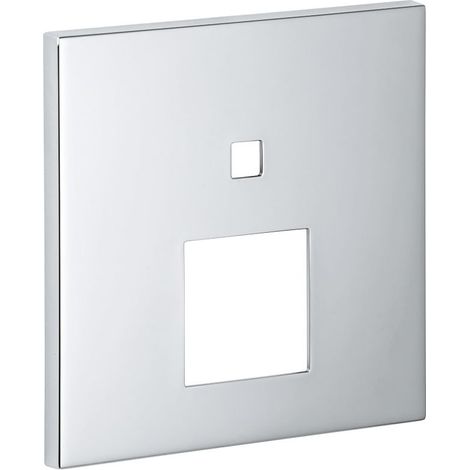 Grohe Rosette eckig für Einhandmischer-Fertigmontageset, Chrom mit 2-Wege Umstellung (1/2)