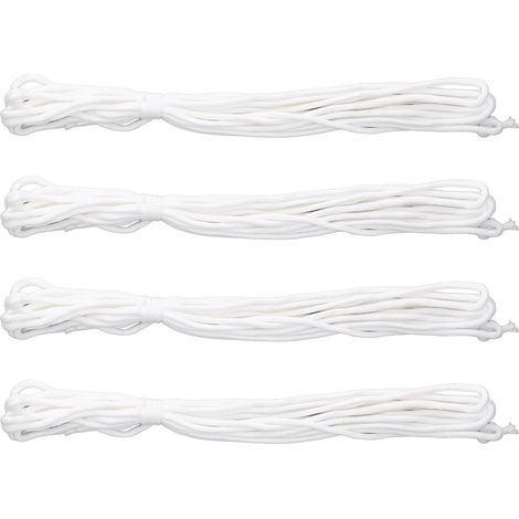 Set mit 4 selbstbewässernden Töpfen mit 4 mm Baumwolldochten, 10 Meter Seil für Zimmerpflanzen, Hydrokultur und Gartenbau (4 Dochte pro Packung) (1/5)