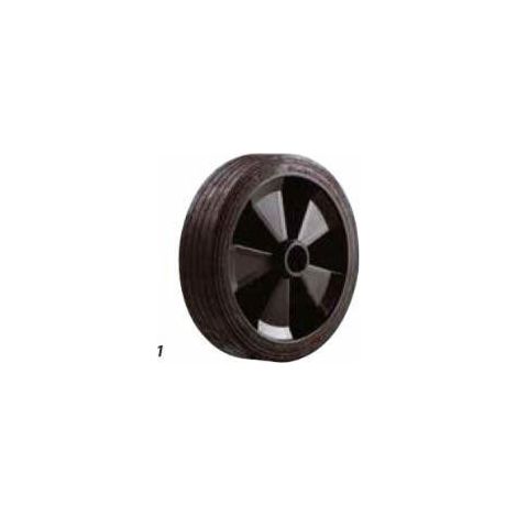 Roue caoutchouc increvable 150 mm – Charge maximale 80 kg – Moyeu nylon – Pour chariots et matériel d'atelier (1/3)