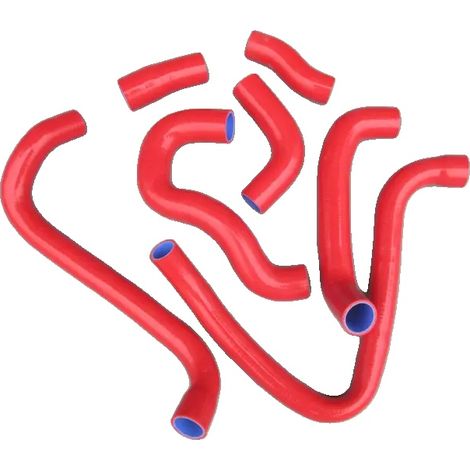 Manguera de radiador, material de silicona, resistente a alta presión, roja. (1/2)