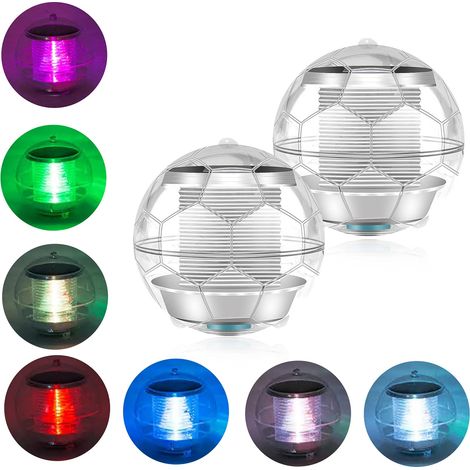 Lampe solaire pour piscine, lampe LED submersible étanche à 7 couleurs changeantes, idéale pour décorer bassin, jardin, étang ou fête en extérieur.-AquaForge