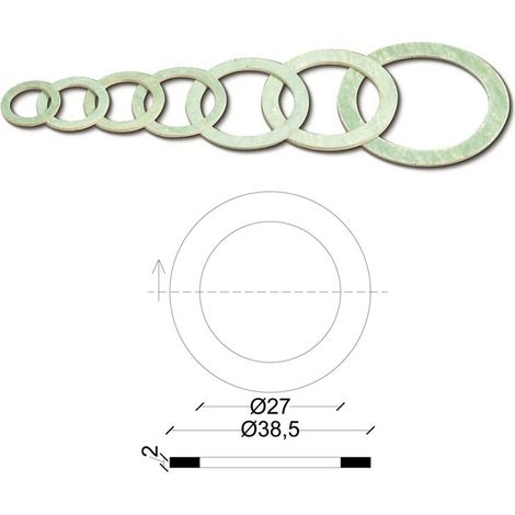 Guarnizione per bocchettoni 3/4" esenti amianto spessore mm.2 102200AV3/4