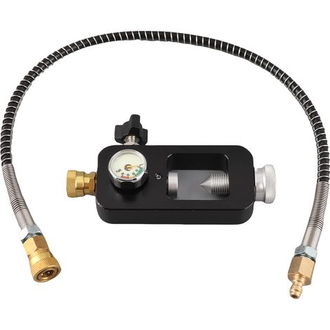 Ensemble d'adaptateurs de recharge de réservoirs de plongée sous-marine, installation facile en extérieur, cylindre d'oxygène, accessoire pratique avec tuyau de manomètre (1/5)