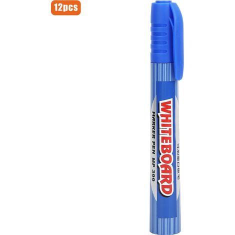 12 Stylos effaçables pour tableau blanc - Grande capacité, coque plastique durable - Fournitures de bureau et scolaire (1/5)