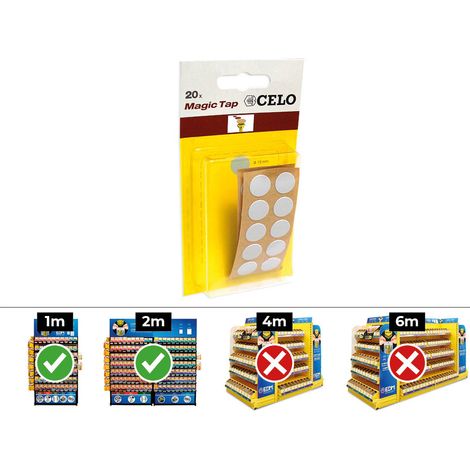 CAJA 10 BLISTERS 20 unid. TAPON ADHESIVO DIN/REF MTAP Ø13mm COLOR GRIS CELO (1/2)