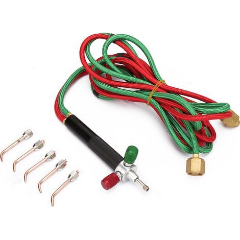 Mini Kit de torche à oxygène, soudage au gaz Portable avec 5 embouts remplaçables pour l'artisanat réparation électronique sculpture en métal bijoux (1/5)