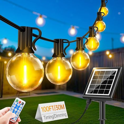 Guirlande Lumineuse Exterieure Solaire LED - 30M Guirlande Guinguette (1/5)
