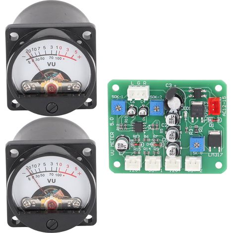 2PCS Panneau VU-mètre Rétroéclairé pour Ampli Audio avec Câble d'Alimentation (1/5)