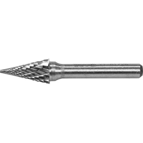 Fraise lime rotative conique pointue 10 mm en carbure de tungstene