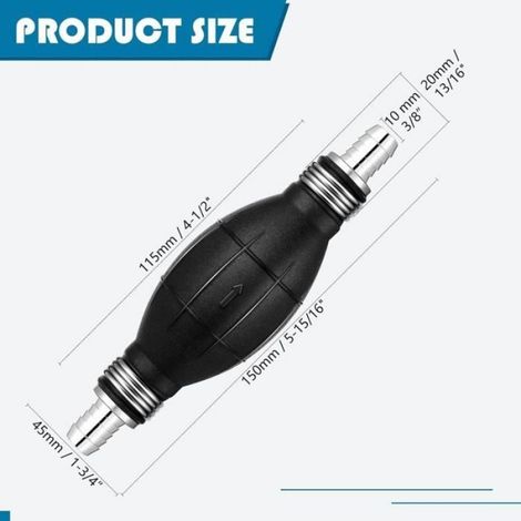 Poire Amorcage Carburant 10mm, 2 Pièces Manuelle Ligne de Carburant Pompe, Pompe Transfert Carburant Liquide pour Auto Automobile (1/4)