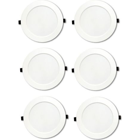 Nazalus-Heißer Verkauf-Set mit 6 LED-Einbaustrahlern, extra flach, runde, flache Deckeneinbauleuchte
