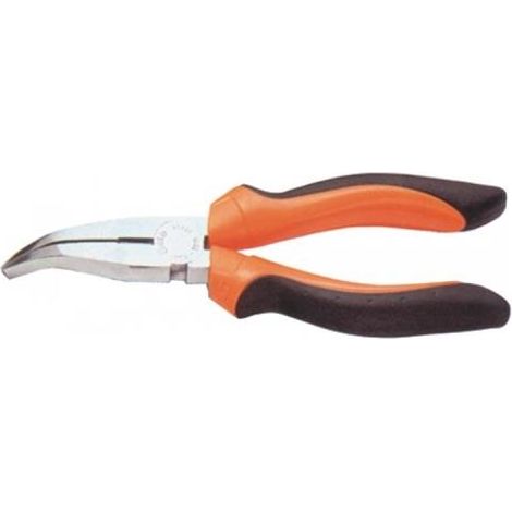 BETA - PINZA A BECCHI PIATTI LUNGHISSIMIPIEGATI ZIGRINATI CON IMPUGNATURA BIMATERIALE 160MM