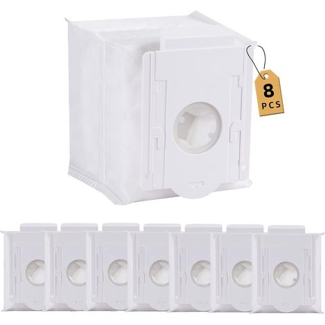 Lot de 8 sacs à poussière pour Samsung VCA-SAE903 / VCA-SAE904 Clean Station, sacs de vidange automatique compatibles avec Samsung Jet 90 75 70 60 Series Aspirateur à main Dustbin (1/5)