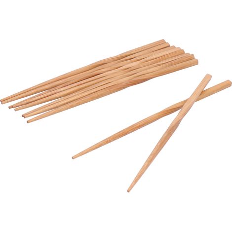 Ensemble de baguettes torsadées en bambou écologique - 5 paires pour la maison et le restaurant (1/5)