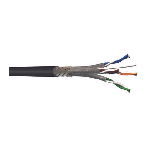 Câble Ethernet catégorie 6a S/FTP S2Ceb-Groupe Cae, Noir, 100m PUR Sans terminaison, IEC 60332-1 ( Prix pour Bobine de 100 Mètres )