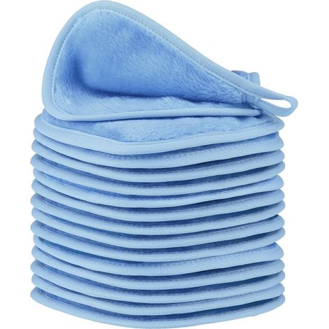 15 Lingettes Démaquillantes en Microfibre Lavables - EINNENFFER - Serviettes Réutilisables 6x6 Pouces pour Tous Types de Peau (1/5)