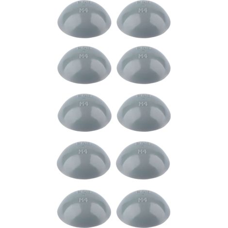 10x Cache vis lèvre d'étanchéité Ø18mm tête cylindrique bombée zebra pias tôle gris (1/2)