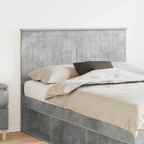 Kopfteil mit Kopfteil Beton Grau 135 cm Holzwerkstoff