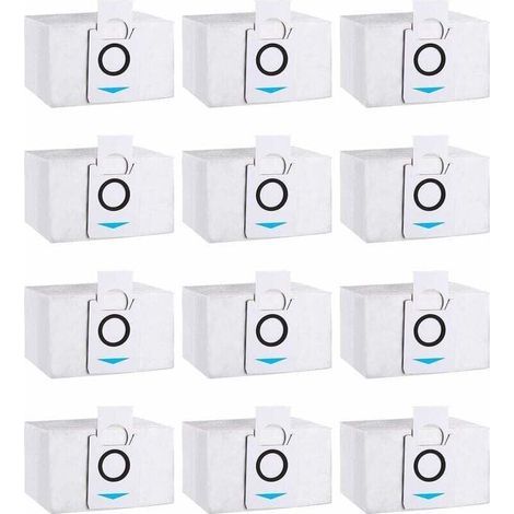 Lot de 12 Sacs d'aspirateur Accessoires compatible avec Ecovacs Deebot X1 Omni, X1 e Omni, X1 TURBO, T20 Omni, Sac à poussière de Rechange pour ecovacs deebot Aspirateur (1/5)