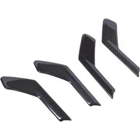 Lot de 4 autocollants de garniture pour poignées de porte intérieures de voiture BMW Série 5 G60 2024-2026, aspect fibre de carbone véritable, finition brillante (1/5)